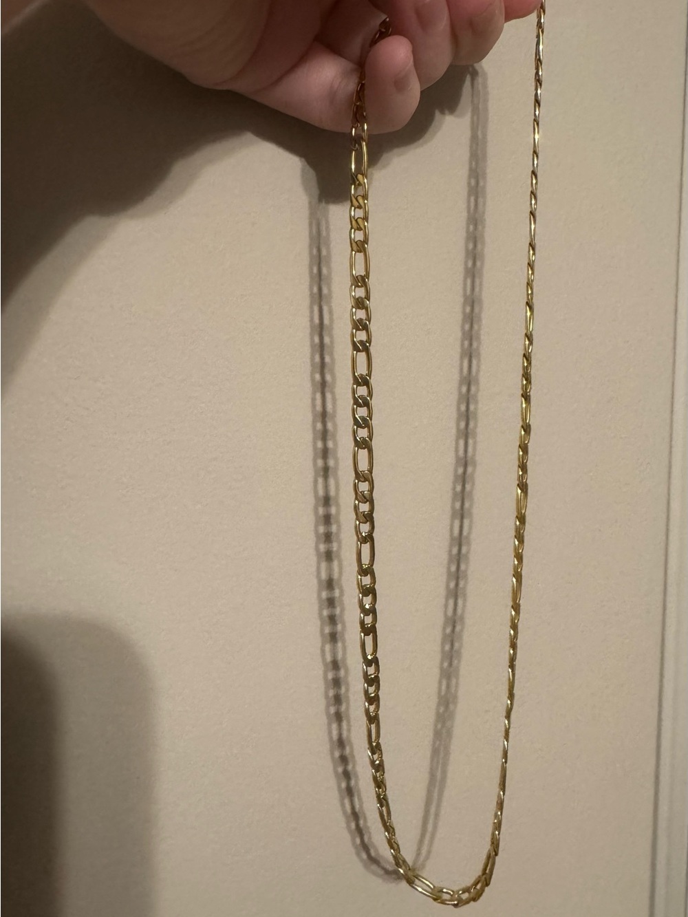 Gold Figaro Chain Necklace 18inch
